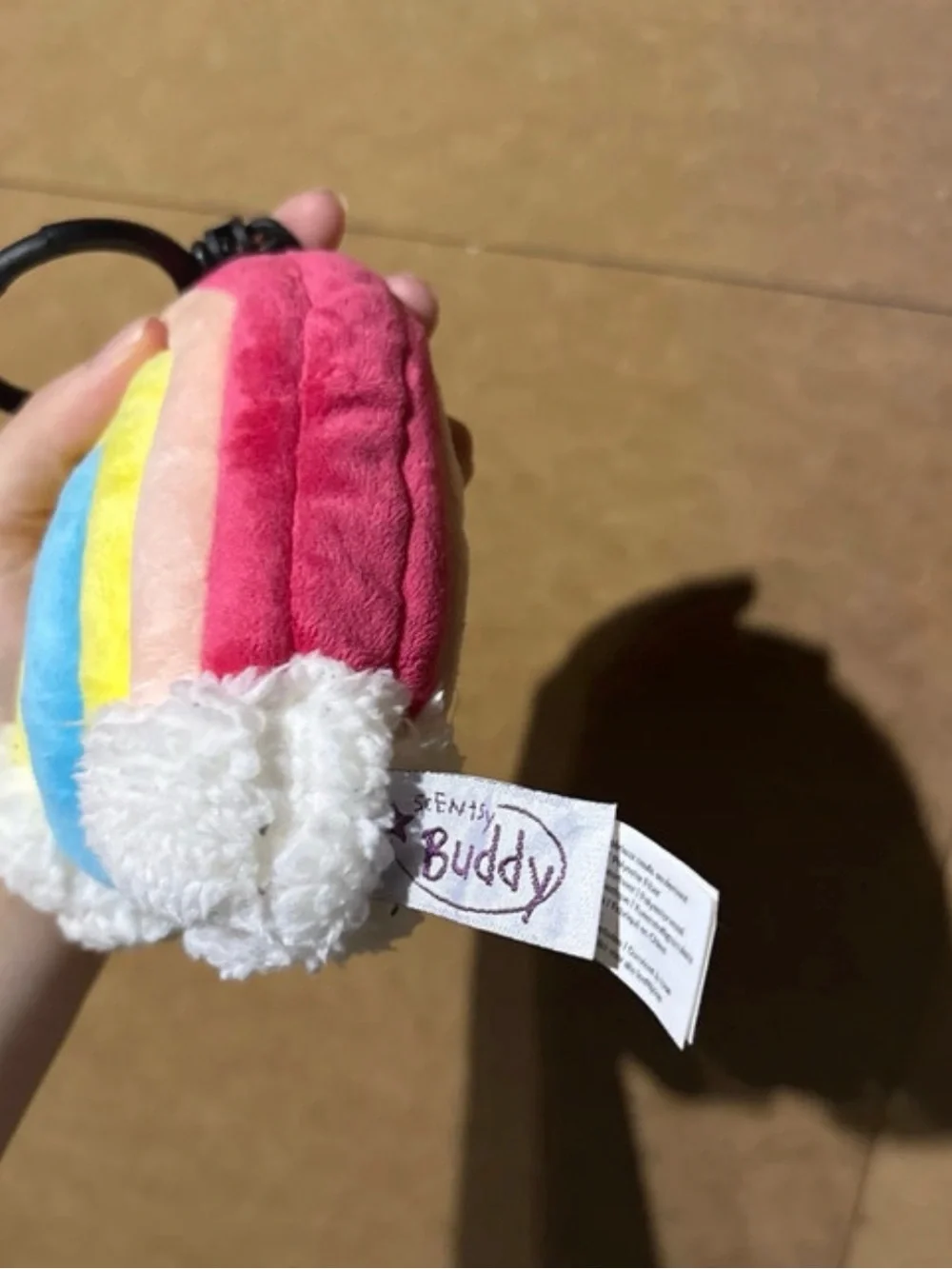 Scentsy Plush Rainbow Clip - Pink, Yellow & Blue